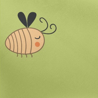 Cute Cartoon Bee Pongee
