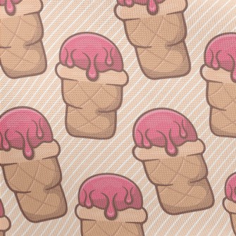 Pink Ice Cream Cone Pongee