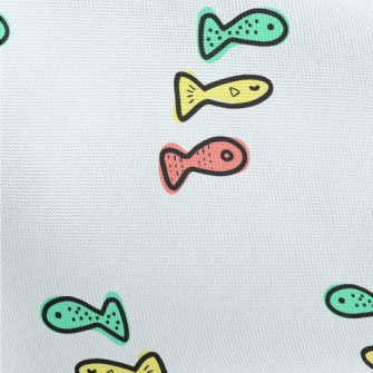 Graffiti Three-color Fish Pongee