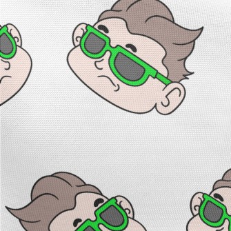 Cool Boy With Sunglasses Pongee