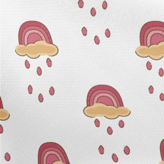 Red Rainbow And Rain Pongee