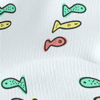Graffiti Three-color Fish Stretch Jersey