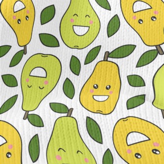 Happy Smiley Pear Stretch Jersey
