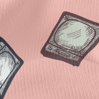 Hand Drawn Retro Tv Stretch Jersey