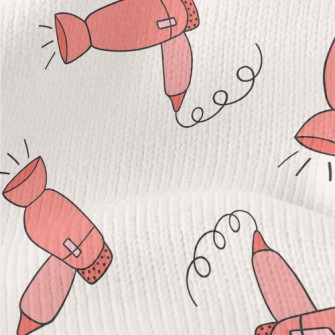 Cute Cartoon Hair Dryer Stretch Jersey