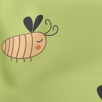 Cute Cartoon Bee Lightweight Cotton Poplin