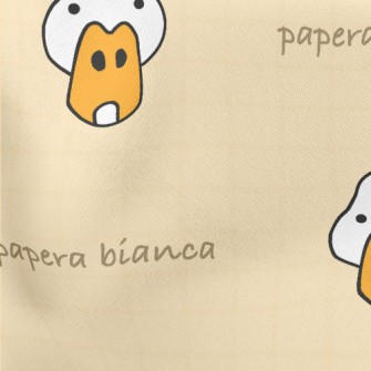 Hand Drawn Duck Doodle Lightweight Cotton Poplin