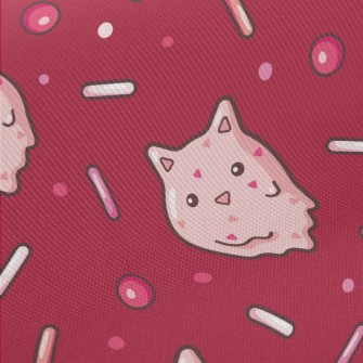 Strawberry Cat Ice Cream Midweight Cotton Poplin