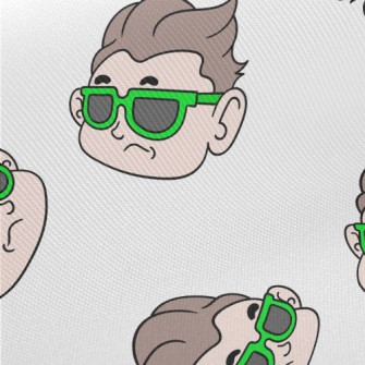 Cool Boy With Sunglasses Midweight Cotton Poplin