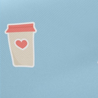 Love Coffee Sticker Midweight Cotton Poplin