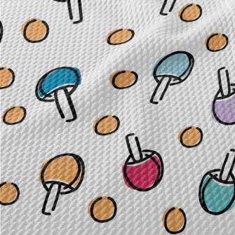 Colorful Table Tennis Rackets Birdseye Piqué