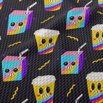 Colorful Drinks And Coffee Birdseye Piqué