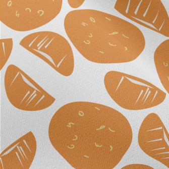 Abstract Orange Graffiti Chiffon