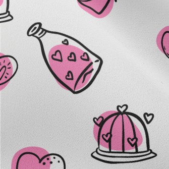 Valentine&#39;s Day Hand Drawn Chiffon