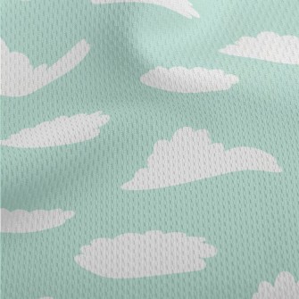 Hand Drawn Cute Sky Athletic Mesh Flat Back
