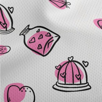 Valentine&#39;s Day Hand Drawn Athletic Mesh Flat Back