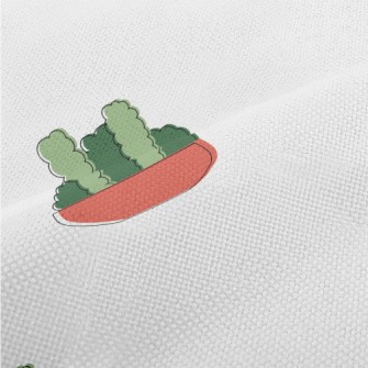 Hand Drawn Succulents Performance Linen