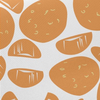 Abstract Orange Graffiti Twill