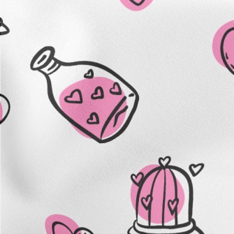Valentine&#39;s Day Hand Drawn Stretch Ponte