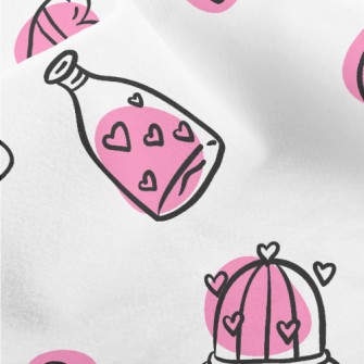 Valentine&#39;s Day Hand Drawn Micro Fleece