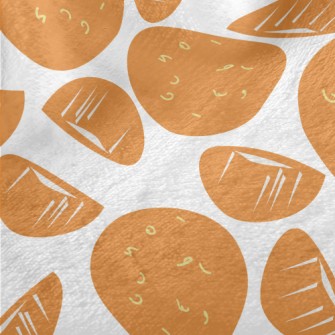 Abstract Orange Graffiti Minky