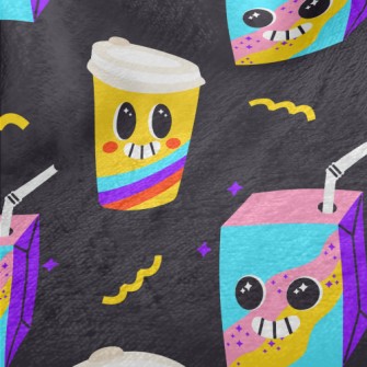 Colorful Drinks And Coffee Minky