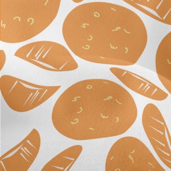 Abstract Orange Graffiti Lightweight Performance Linen