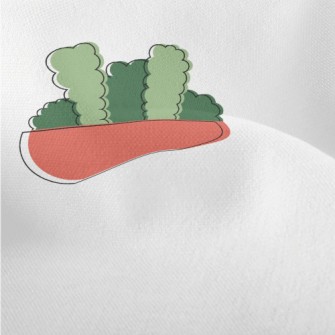 Hand Drawn Succulents Lightweight Performance Linen