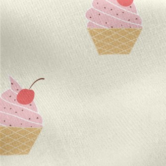 Summer Cherry Cones Jersey Backed Fleece