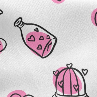 Valentine&#39;s Day Hand Drawn Jersey Backed Fleece