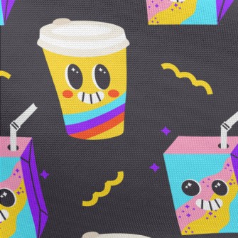 Colorful Drinks And Coffee Pongee