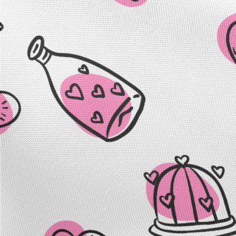 Valentine&#39;s Day Hand Drawn Pongee