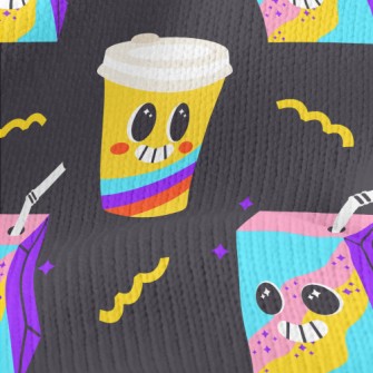 Colorful Drinks And Coffee Stretch Jersey