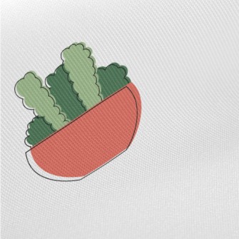 Hand Drawn Succulents Midweight Cotton Poplin