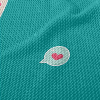 Love Bubbles And Takeaway Cup Birdseye Piqué