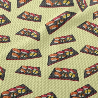 Japanese Sushi Platter Birdseye Piqué