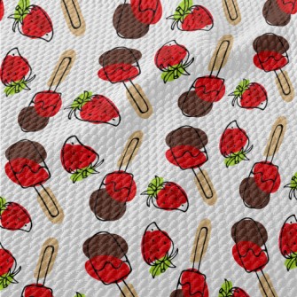 Strawberry Chocolate Popsicles Birdseye Piqué