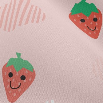Hand Drawn Strawberry And Clou Chiffon