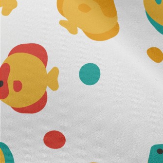 Cartoon Colorful Tropical Fish Chiffon