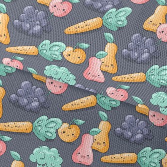 Happy Cartoon Fruits And Veget Waterproof Oxford