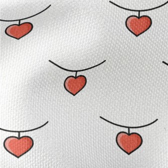 Cartoon Heart Necklace Waterproof Canvas