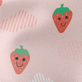 Hand Drawn Strawberry And Clou Waterproof Canvas