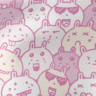 Funny Cartoon Rabbit Waterproof Canvas