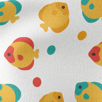 Cartoon Colorful Tropical Fish Waterproof Canvas