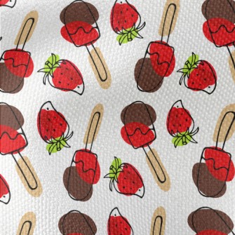 Strawberry Chocolate Popsicles Waterproof Canvas
