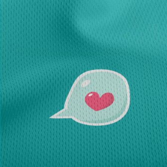 Love Bubbles And Takeaway Cup Athletic Mesh Flat Back