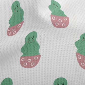 Calm Smiling Cactus Athletic Mesh Flat Back