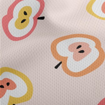 Colorful Apples Athletic Mesh Flat Back