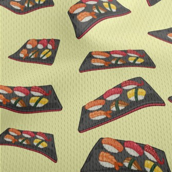 Japanese Sushi Platter Athletic Mesh Flat Back