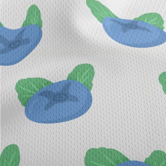 Fresh Hand Drawn Blueberries Athletic Mesh Flat Back